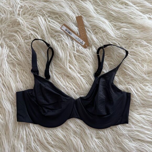 Skims Smoothing Intimates Unlined Full Coverage Bra Onyx Size 34C - Picture 1 of 8